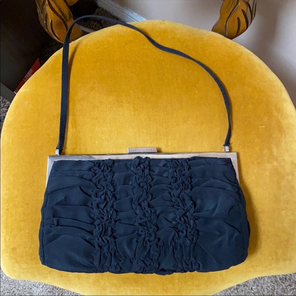 VTG Marc Jacobs Black Silk Ruffle Evening Bag Purse